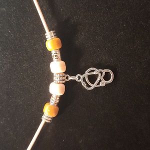 Silver Tangled Stethoscope Tan/Brown Necklace